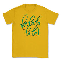 Fa la la la la la! Christmas Song Letters Funny T-Shirt Tee Gift - Gold