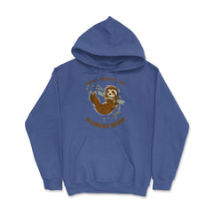 Happy Mothers Day Human Mom Swinging Sloth Hoodie - Royal Blue