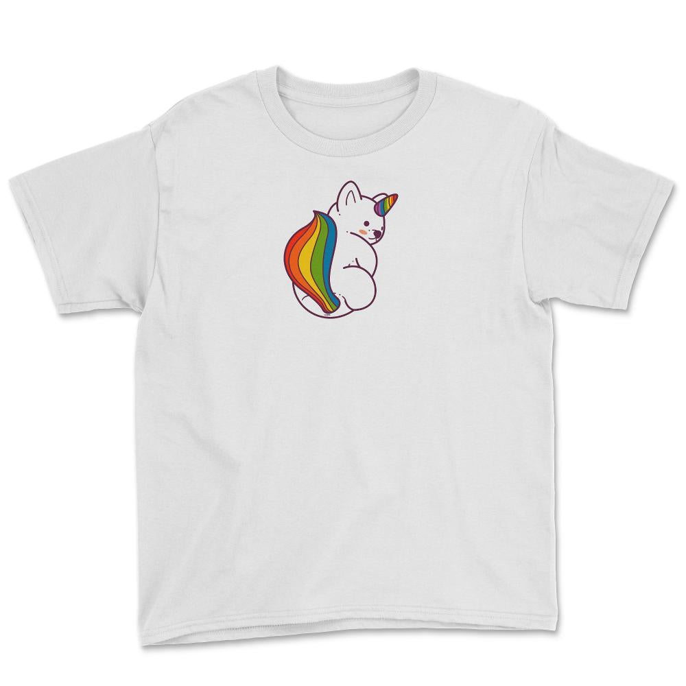 Rainbow Pride Flag Fantasy Creature Gay product Youth Tee - White
