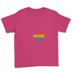 Rainbow Flag Kiss Gay Pride product Youth Tee - Heliconia