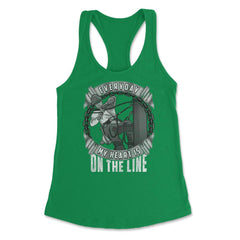 Everyday My Heart is on the Line for Lineworker Gift  print Women's - Kelly Green