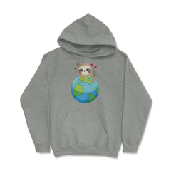 Love the Earth Sloth Earth Day Funny Cute Gift for Earth Day design - Grey Heather