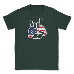 Patriotic Mode Gamer T-Shirt Tee Shirt Gift Unisex T-Shirt - Forest Green