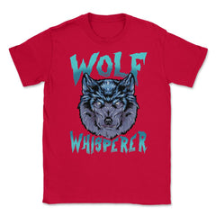 Wolf Whisperer Grunge Halloween Unisex T-Shirt - Red