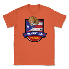 Boricua Pride Coqui & Puerto Rico Flag T-Shirt  & Gifts Unisex T-Shirt - Orange