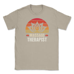Massage Therapist Lotus Flower Retro Vintage product Unisex T-Shirt - Cream