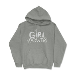 Girl Power Words T-Shirt Feminism Shirt Top Tee Gift Hoodie - Grey Heather
