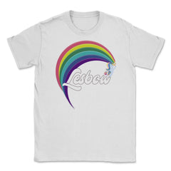 Lesbow Rainbow Unicorn Color Gay Pride Month t-shirt Shirt Tee Gift - White