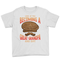 Becoming a Great Grandpa Youth Tee - White