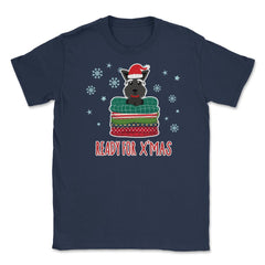 Ready for XMAS Scottish Terrier Funny Humor T-Shirt Tee Gift Unisex - Navy