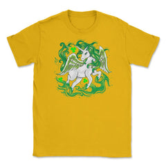 Irish Unicorn Saint Patrick Day Unisex T-Shirt - Gold