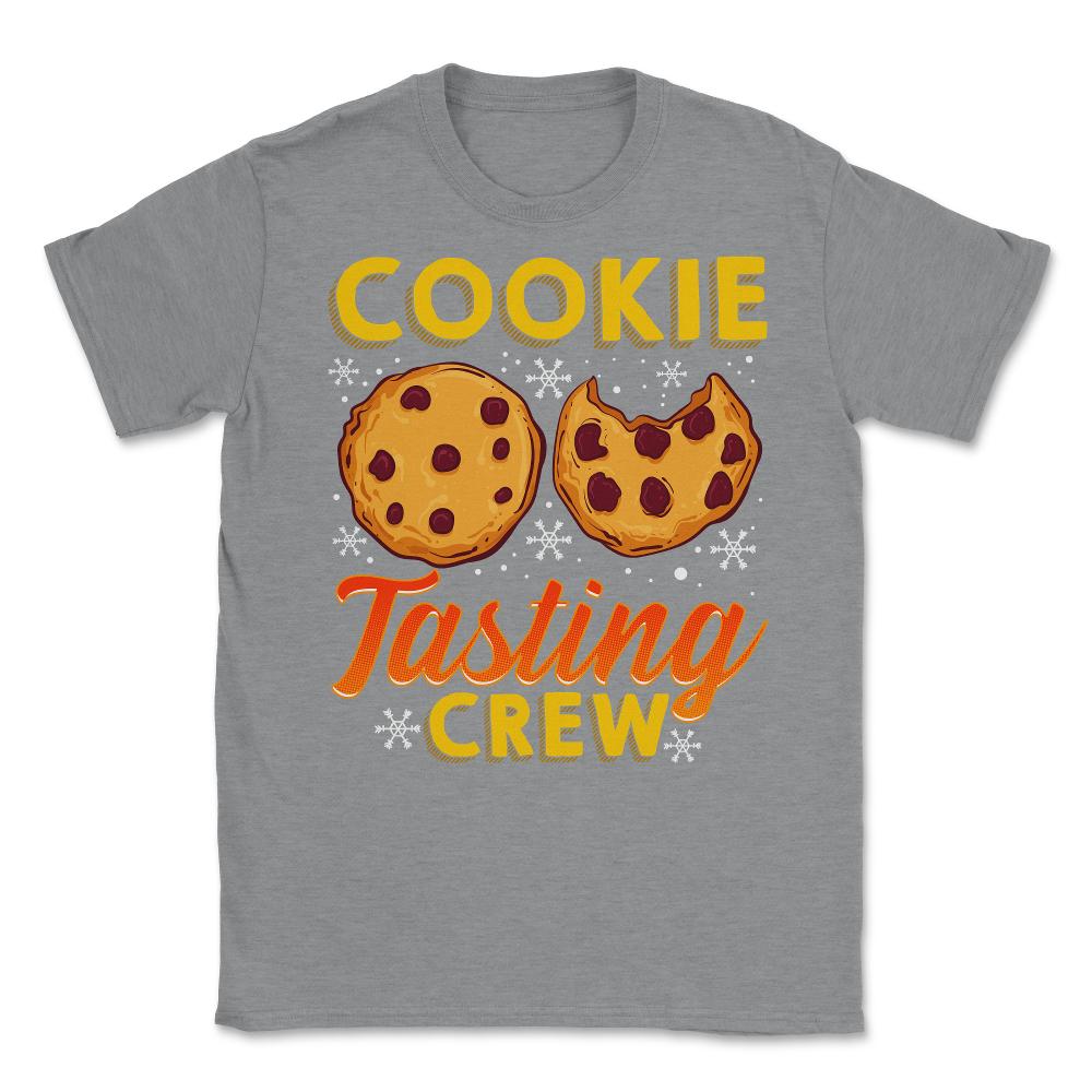 Cookie Tasting Crew Christmas Funny Unisex T-Shirt - Grey Heather