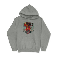 Dragon Sitting On A Dice Mythical Creature For Fantasy Fans design - Grey Heather