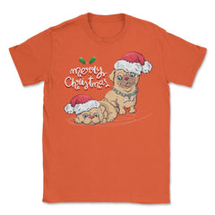 Merry Christmas Doggies Funny Humor T-Shirt Tee Gift Unisex T-Shirt - Orange