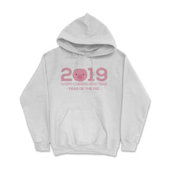 2019 Year of the Pig New Year T-Shirt & Gifts Hoodie - White