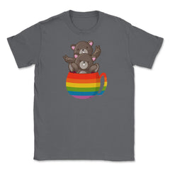 Bear Rainbow Flag Bears Cup Gay Pride graphic Unisex T-Shirt - Smoke Grey