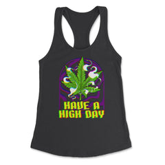 Funny Marijuana Have A High Day Cannabis Weed Vaporwave product - Black