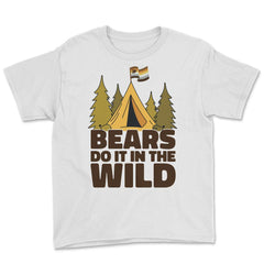 Bear Brotherhood Flag Bears Do It In The Wild Gay Pride design - Youth Tee - White
