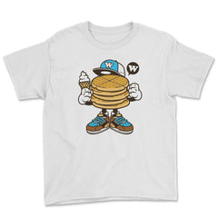 Waffle Fanatic design Novelty graphic Tee Gift Youth Tee - White