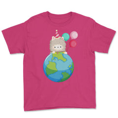 Happy Earth Day Llama Funny Cute Gift for Earth Day product Youth Tee - Heliconia