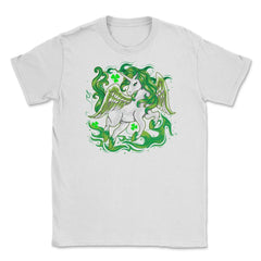Irish Unicorn Saint Patrick Day Unisex T-Shirt - White
