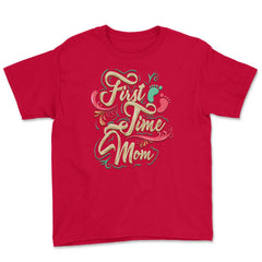 First Time Mom Youth Tee - Red