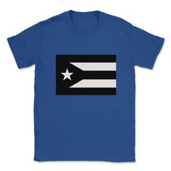 Puerto Rico Black Flag Resiste Boricua by ASJ product Unisex T-Shirt - Royal Blue