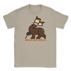 Bear Republic Brotherhood Flag Bear Gay Pride print Unisex T-Shirt - Cream
