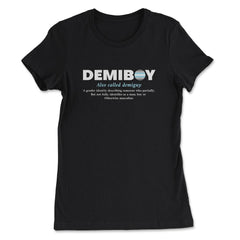 Demiboy Definition Male & Agender Color Flag Pride product - Women's Tee - Black
