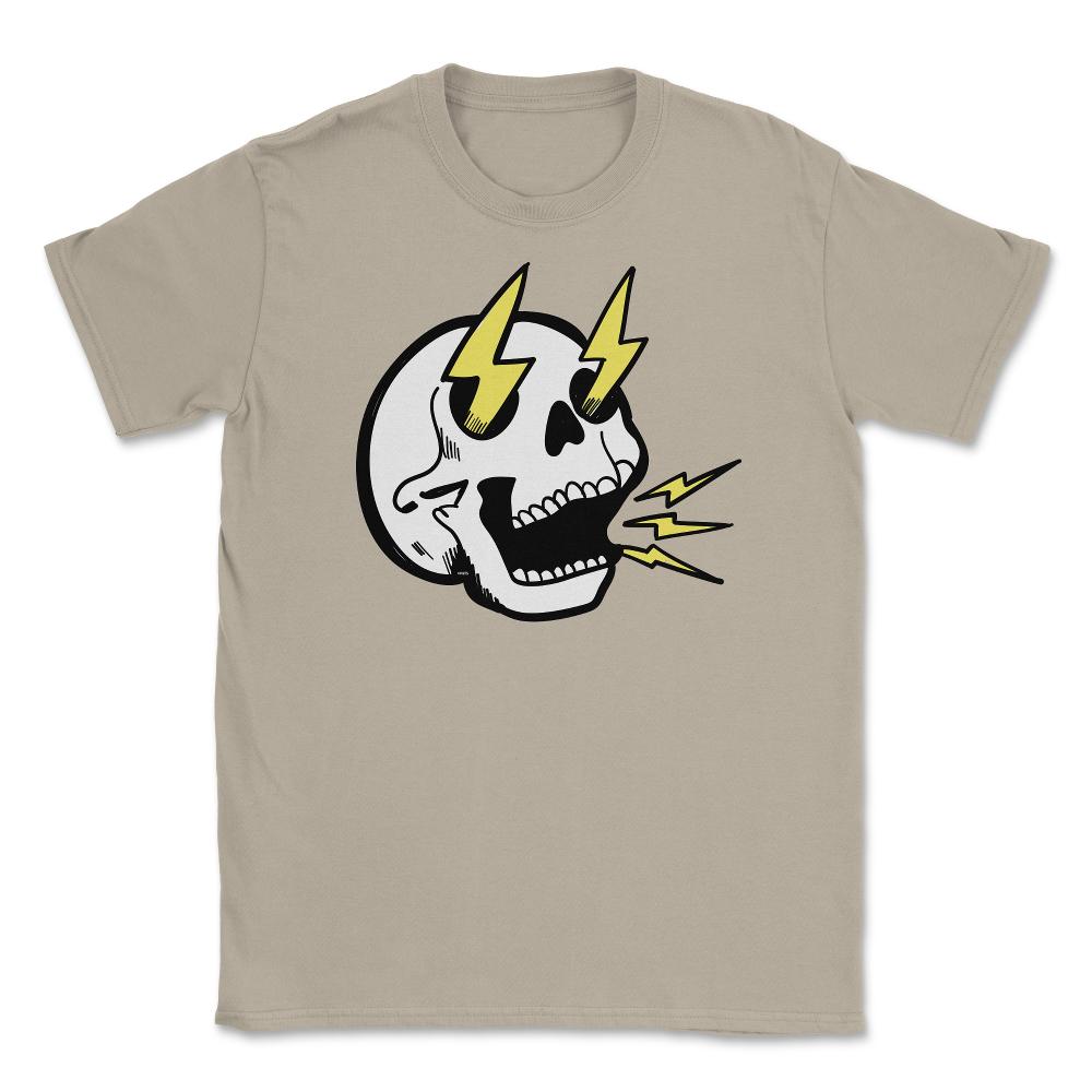 Electrifying Skull Halloween T Shirts & Gifts Unisex T-Shirt - Cream