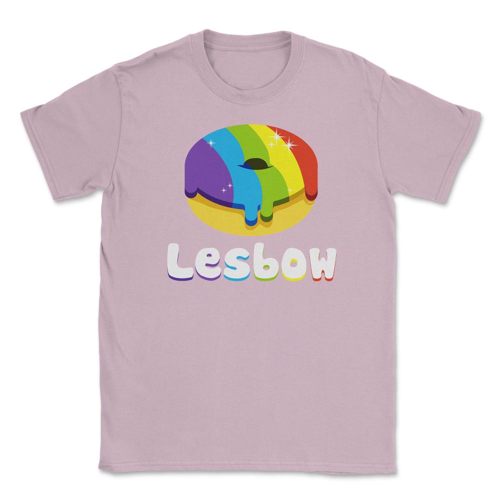 Lesbow Rainbow Donut Gay Pride Month t-shirt Shirt Tee Gift Unisex - Light Pink