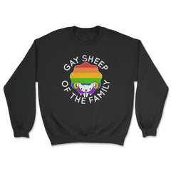 Gay Sheep Of The Family LGBTQ Rainbow Pride design - Unisex Sweatshirt - Black