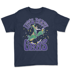 Let’s Party Gras Funny Mardi Gras Bird Drinking product Youth Tee - Navy