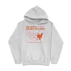 Cicada Invasion Coming to These States in US Map Cool graphic Hoodie - White