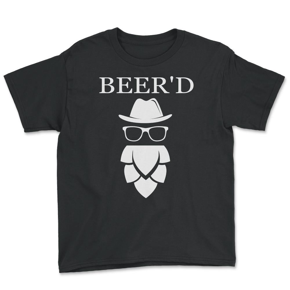 Beer'd Beard and Beer Funny Gift design - Youth Tee - Black