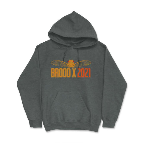 Cicada Brood X 2021 Reemergence Theme Minimalist product Hoodie - Dark Grey Heather