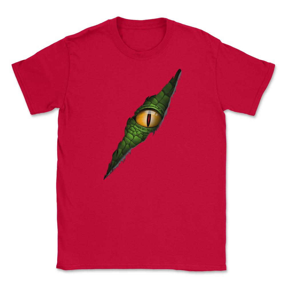 Dinosaur Eye Ragged Halloween T Shirts & Gifts Unisex T-Shirt - Red