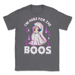 I'm just here for the boos Funny Halloween Unisex T-Shirt - Smoke Grey