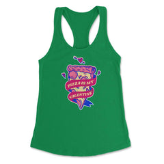 Pizza Is My Valentine Funny Valentines Day Foodie design Women's - Kelly Green