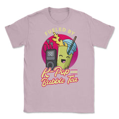 Fueled by K-Pop & Bubble Tea Cute Kawaii print Unisex T-Shirt - Light Pink