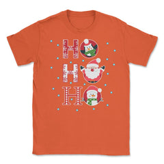 HO HO HO Christmas Funny Humor T-Shirt Tee Gift Unisex T-Shirt - Orange