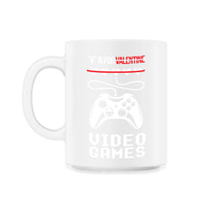 V Is For Video Games Valentine Video Game Funny graphic - 11oz Mug - White