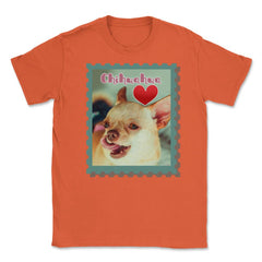 Chihuahua Love Stamp t-shirt Unisex T-Shirt - Orange