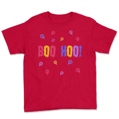 Boo Hoo! Halloween costume T Shirt Tee Gifts Youth Tee - Red