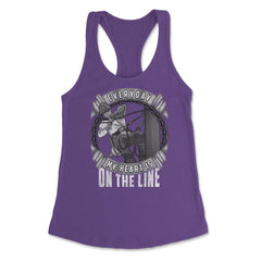 Everyday My Heart is on the Line for Lineworker Gift  print Women's - Purple