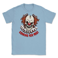 Scary Clown Creepy Halloween Shirt Gifts T Shirt T Unisex T-Shirt - Light Blue