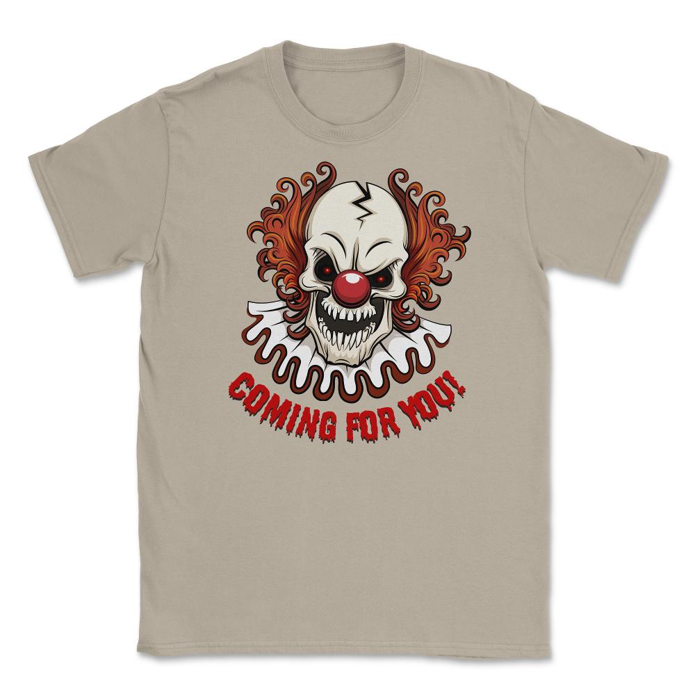 Scary Clown Creepy Halloween Shirt Gifts T Shirt T Unisex T-Shirt - Cream