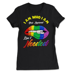Gay Rainbow Lips Pride Equality Gift print - Women's Tee - Black