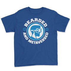Bearded and Metaversed Virtual Reality & Metaverse product Youth Tee - Royal Blue