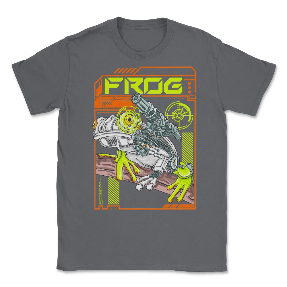 Frog Robotic Pet Mechanical Animal Frog Pet design Unisex T-Shirt - Smoke Grey
